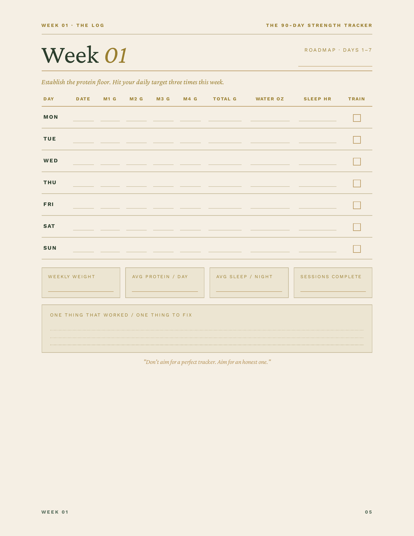 The 90-Day Strength Tracker